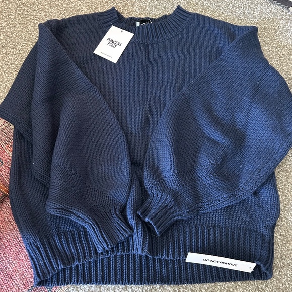 NWT Princess Polly navy Harmony sweater - Picture 4 of 5